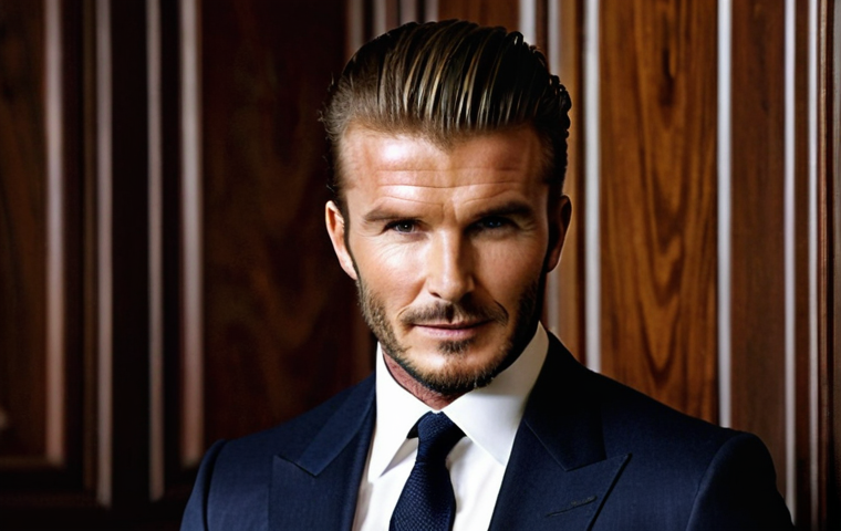 데이비드 베컴의 패션 스타일 - **Early 2000s Trendsetter:**
A vibrant, full-body shot of a young David Beckham in his early 20s... 데이비드 베컴의 패션 스타일 - **Early 2000s Trendsetter:**
A vibrant, full-body shot of a young David Beckham in his early 20s...