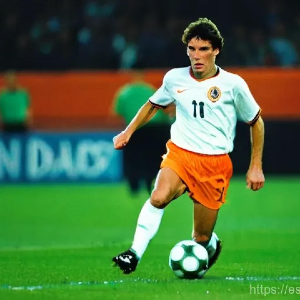 마르코 판바스턴 축구 명장면 - **Prompt: The Elegant Maestro in Motion**
"A dynamic, mid-shot image capturing Marco van Basten ...
